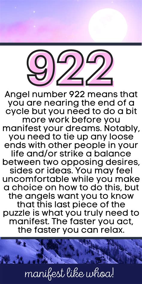 922 Angel Number Meaning